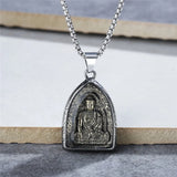 Stainless Steel Buddhism Pendant Necklace for Women