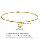 Stainless Steel Torques Choker Necklace for Women