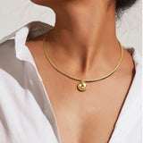 Stainless Steel Torques Choker Necklace for Women