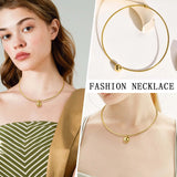 Stainless Steel Torques Choker Necklace for Women