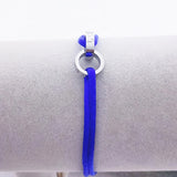 Stainless Steel Unisex Bracelet with Red Pink Rope - Classic Jewelry Gift