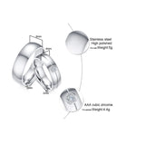 Stainless Steel Wedding Bands Ring Never Fade Silver Classic Engagement Alliance