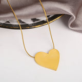 Heart Shaped Stainless Steel Pendant Necklace for Woman Girl