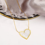 Heart Shaped Stainless Steel Pendant Necklace for Woman Girl