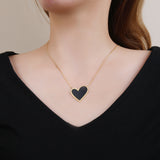 Heart Shaped Stainless Steel Pendant Necklace for Woman Girl