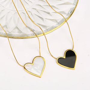 Heart Shaped Stainless Steel Pendant Necklace for Woman Girl