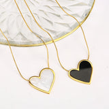 Heart Shaped Stainless Steel Pendant Necklace for Woman Girl