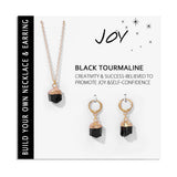 Stone Necklace Earring Set Natural Quart Pendant Necklaces Drop Earrings