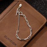Retro S925 Sterling Silver Charm Bracelet for Women
