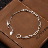 Retro S925 Sterling Silver Charm Bracelet for Women