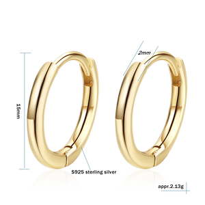 925 Silver Hoop Earrings with Zircon