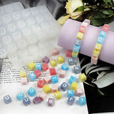 Alphabet Cube Beads for Bracelet Making 2 Pcs