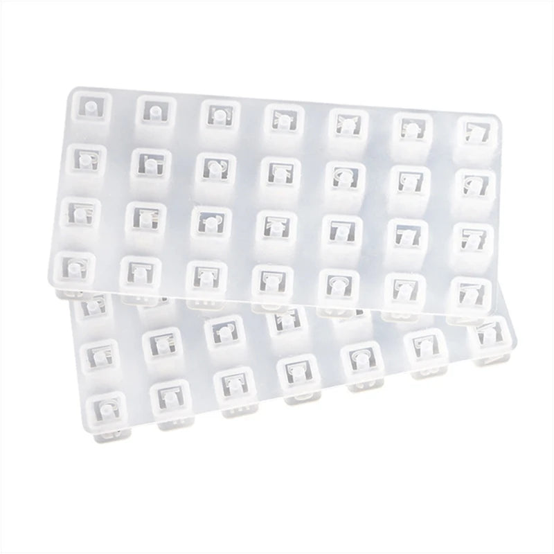 Alphabet Cube Beads for Bracelet Making 2 Pcs