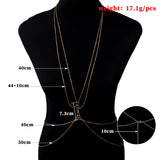 Sexy Copper Sequins Body Chain for Women