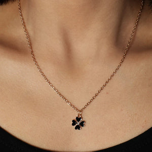 Enamel Clover Necklace Pendant for Women Girl Femme Bijoux Colar Trinket