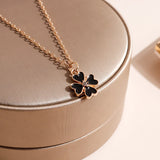 Enamel Clover Necklace Pendant for Women Girl Femme Bijoux Colar Trinket