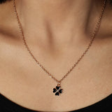 Enamel Clover Necklace Pendant for Women Girl Femme Bijoux Colar Trinket