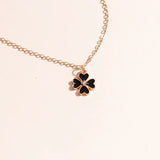Enamel Clover Necklace Pendant for Women Girl Femme Bijoux Colar Trinket
