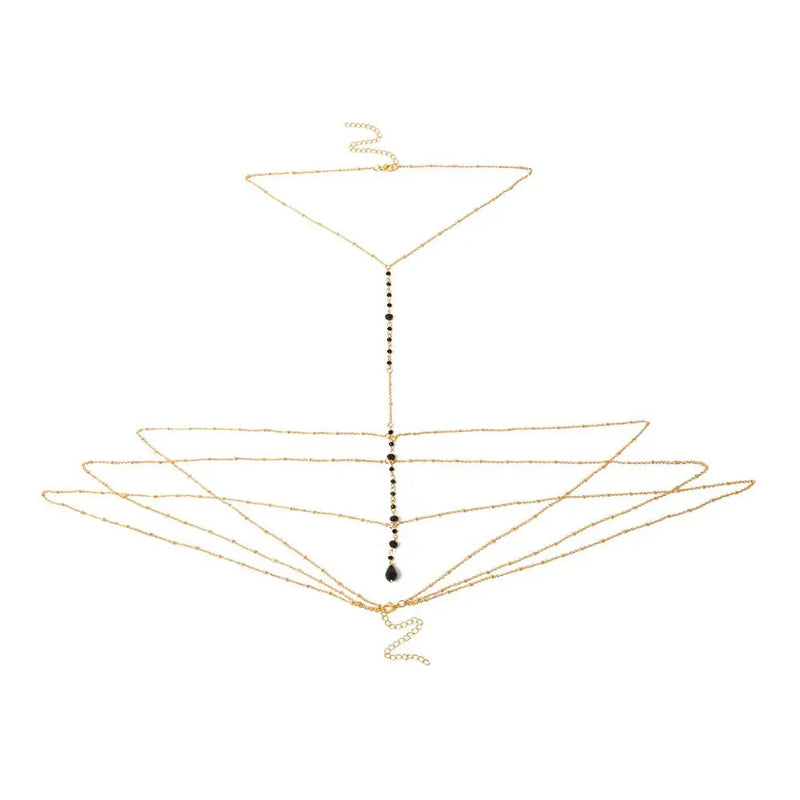 Copper Sequins Body Chain for Women Beach Party