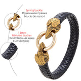Classic Animal Vintage Men's Leather Bracelet - Punk Hip-hop Jewelry