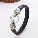 Classic Animal Vintage Men's Leather Bracelet - Punk Hip-hop Jewelry