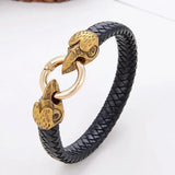 Classic Animal Vintage Men's Leather Bracelet - Punk Hip-hop Jewelry