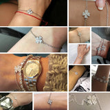 S925 Crystal Link Chain Charm Bracelet for Women