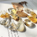 Natural Stone Crystal Quartz Water Landscape Stone Drop Pendant Necklace