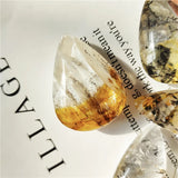 Natural Stone Crystal Quartz Water Landscape Stone Drop Pendant Necklace