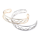 Punk Torques Choker Necklace Double Metal Line 2Colors