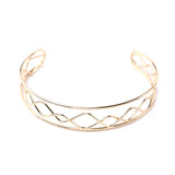 Punk Torques Choker Necklace Double Metal Line 2Colors