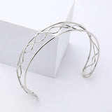 Punk Torques Choker Necklace Double Metal Line 2Colors