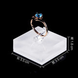 Acrylic Crystal Square Ring Display Stand Ring Holder Organizer