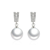 Elegant Pearl Jewelry Earrings 925 Silver for Women