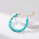 Natural Turquoise Bracelet European American Stone Jewelry