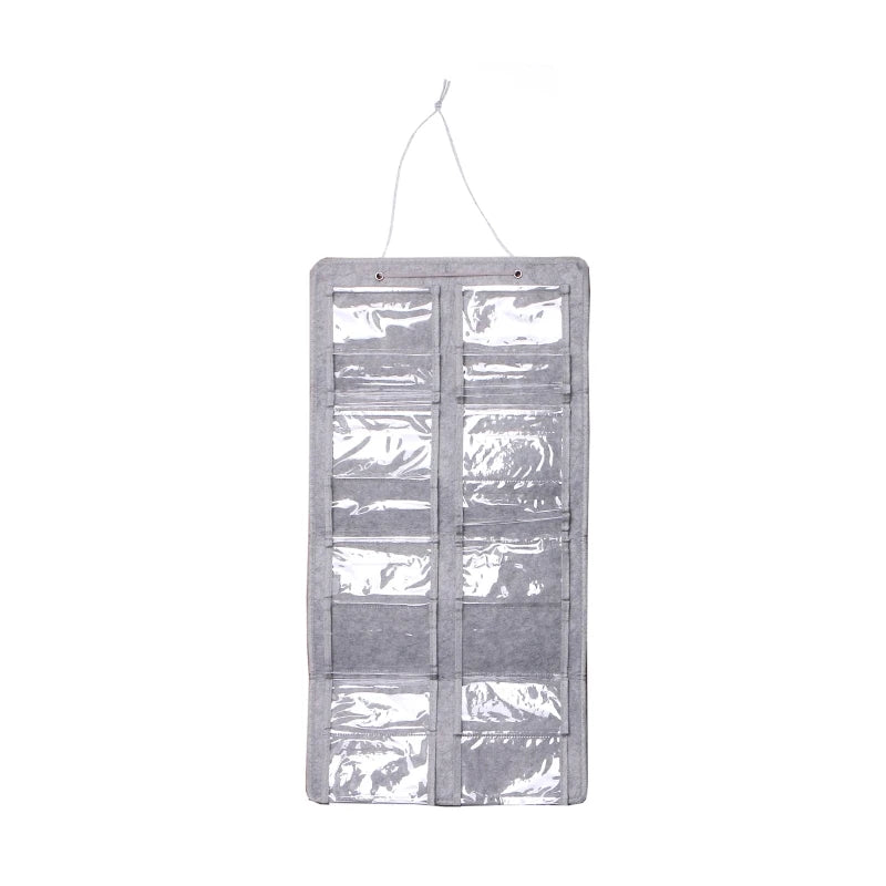 Sunglasses Organizer Wall Mount Glasses Display Storage Bag 16 Felt Slots