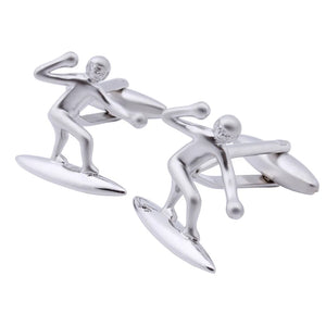 Surfing Men Figure Cuff Links Shirts Jewelry Sports Cufflinks