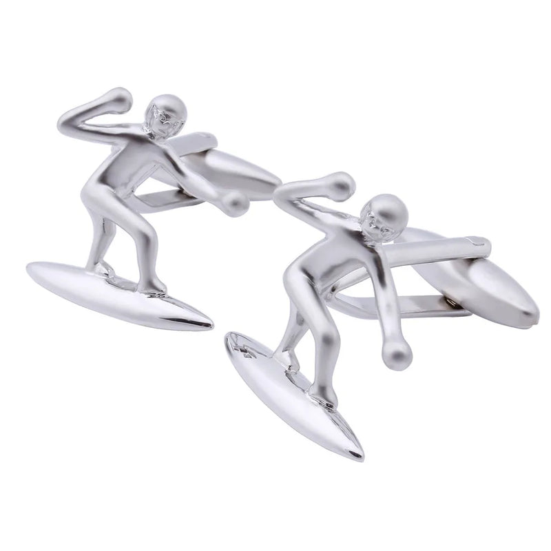 Surfing Men Figure Cuff Links Shirts Jewelry Sports Cufflinks