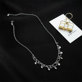 925 Silver CZ Zircon Collar Necklace Wedding Party Jewelry
