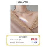 925 Silver CZ Zircon Collar Necklace Wedding Party Jewelry