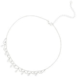 925 Silver CZ Zircon Collar Necklace Wedding Party Jewelry