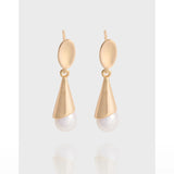 925 Silver Ice Cream Pearl Earrings