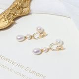 Fresh Water Pearl Ear Clip Fairy Air Forest Earring E142