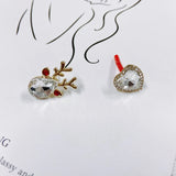 Geometric Zircon Inlaid Earrings DIY Jewelry Making