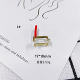 Geometric Zircon Inlaid Earrings DIY Jewelry Making