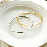 Minimalist Stainless Steel Cuff Bracelet Bangle for Women