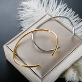 Minimalist Stainless Steel Cuff Bracelet Bangle for Women