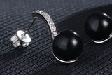 Green Agate Drop Earrings 925 Silver Ball Ethnic Jewelry