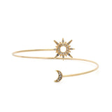 Zircon Star Moon Arm Cuff Bangle for Women XR2267