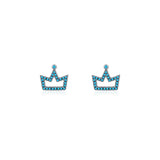 Turquoise Stud Earrings 925 Silver Women's Street Jewelry
